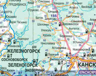 Открыть карту Дорог Красноярского края в новом окне