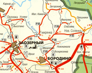 Открыть карту Рыбинского района Красноярского края в новом окне